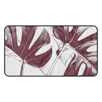Monstera Leaf Mauve Desk Pad