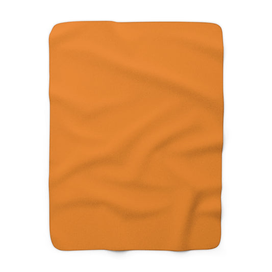 Tangerine Sherpa Fleece Blanket Cozy Plush Throw 3 Sizes Soft Warm Blanket