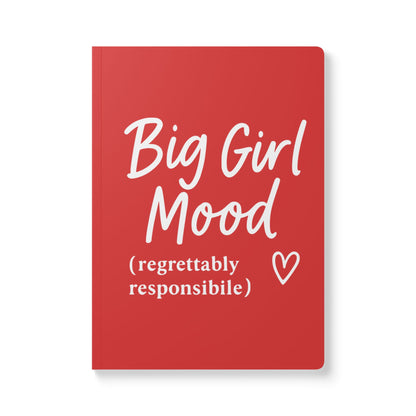 True Red Big Girl Mood A5 Lined Journal