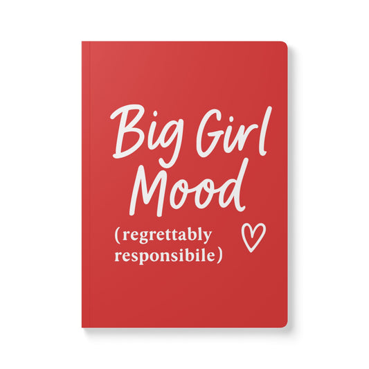 True Red Big Girl Mood A5 Lined Journal