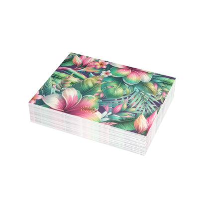 Paradise in Full Bloom Postcard Tropical Floral Botanical Postcards (30, 40 or 50)