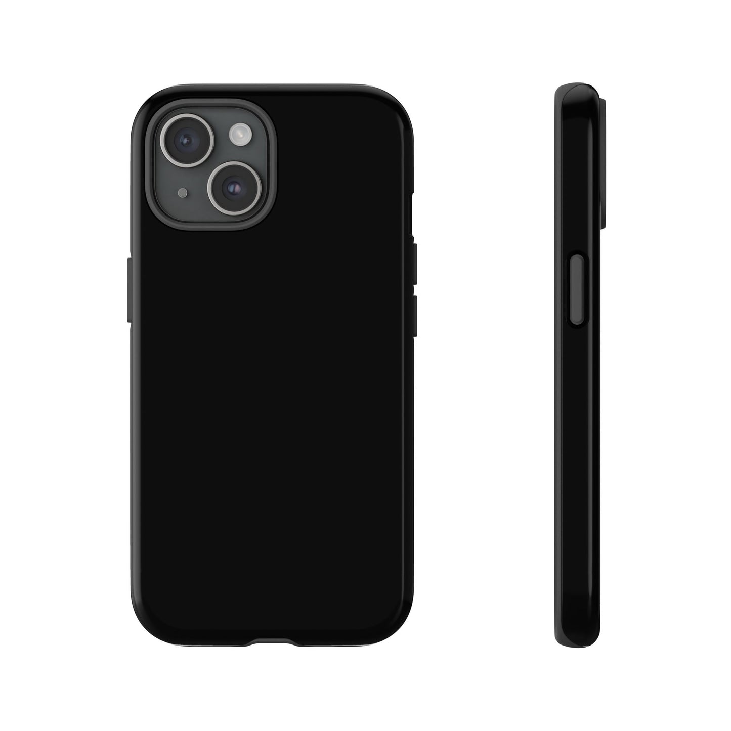 Black Tough Cell Phone Case Matte or Glossy Protective Case iPhone Samsung