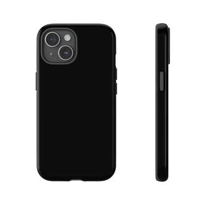 Black Tough Cell Phone Case Matte or Glossy Protective Case iPhone Samsung