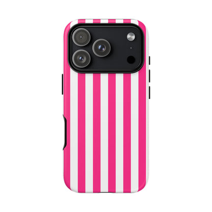 Pink Stripe Tough Phone Case for iphone or Samsung