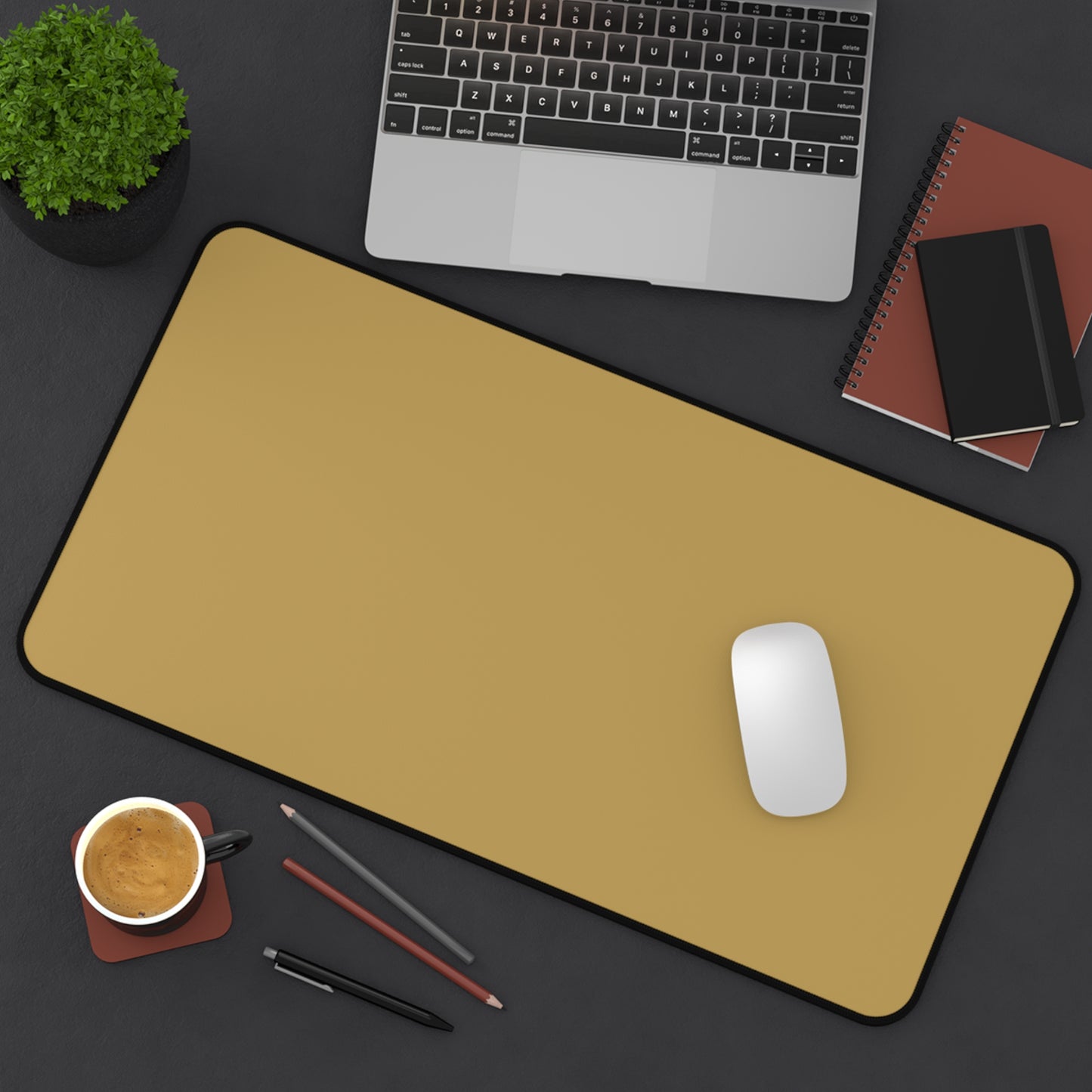 Muted Gold Desk Mat Color Coordinated Collection (12x18, 12x22, 16x32)