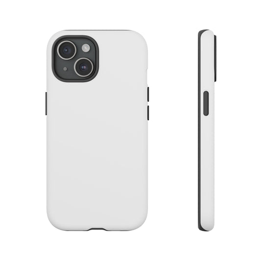 White Tough Cell Phone Case Matte or Glossy Protective Case iPhone Samsung
