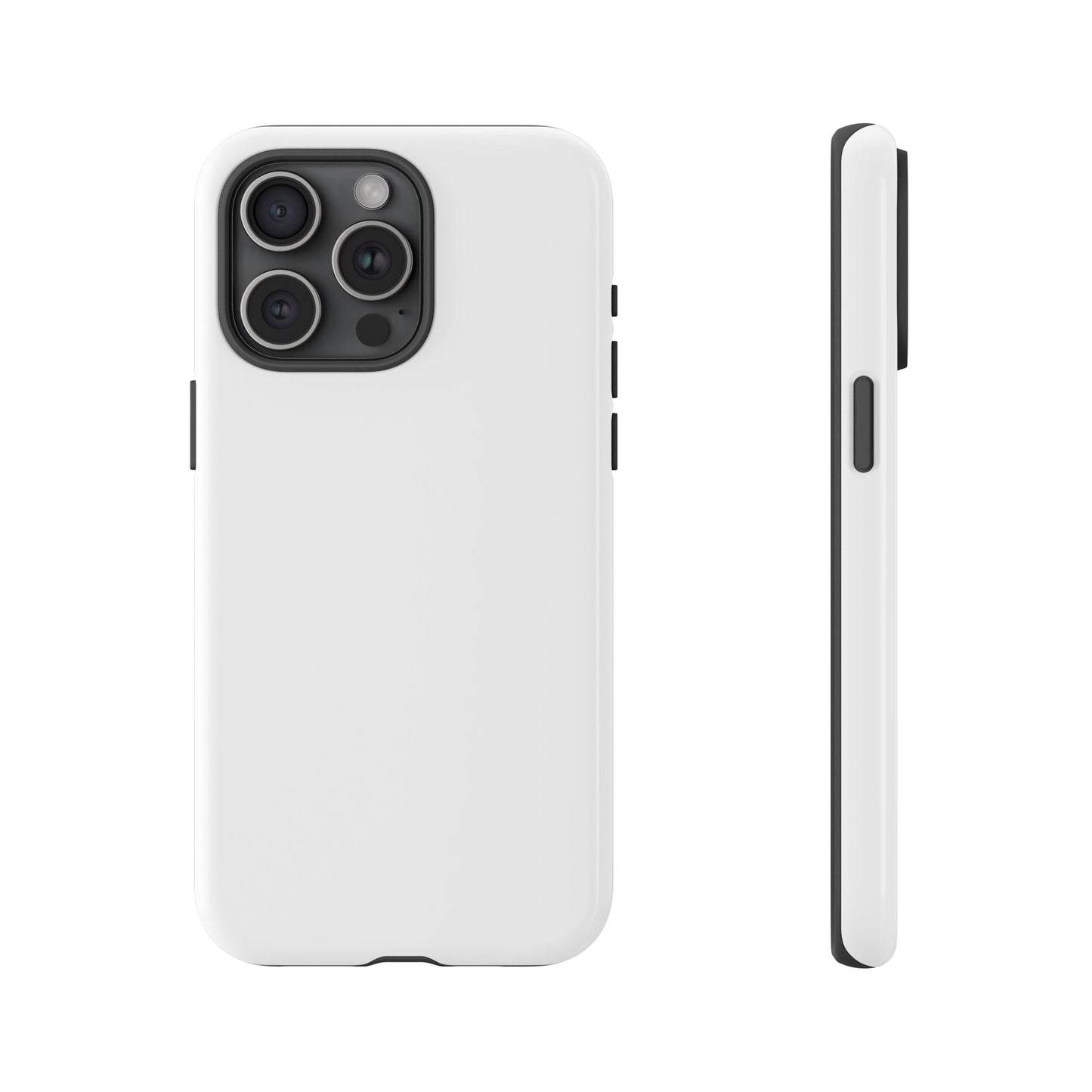 White Tough Cell Phone Case Matte or Glossy Protective Case iPhone Samsung