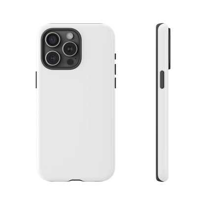 White Tough Cell Phone Case Matte or Glossy Protective Case iPhone Samsung