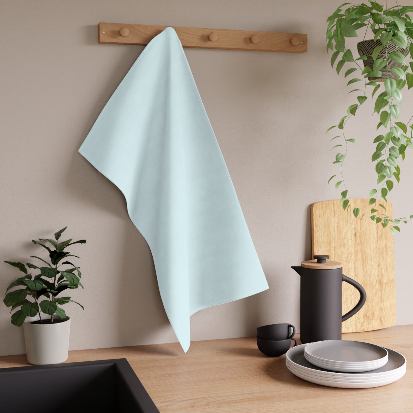 Ocean Blue Cotton Twill Tea Towel 18 x 30
