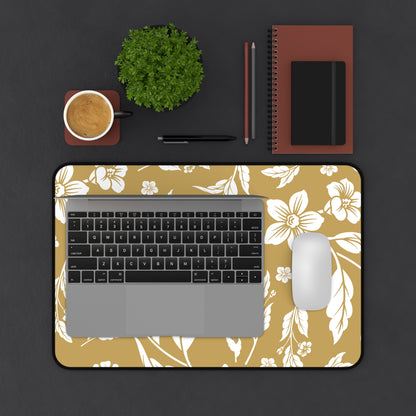 Muted Gold Floral Desk Pad (12x18, 12x22 or 16x32)