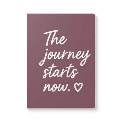 Mauve The Journey Starts Now A5 Lined Journal
