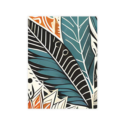 Botanical Leaves Blue Postcards