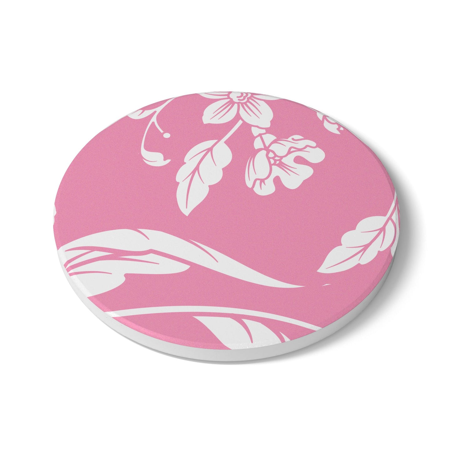 Light Pink Floral Ceramic Coaster Coordinated Collection