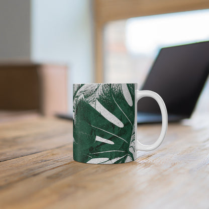Monstera Leaf Green Mug