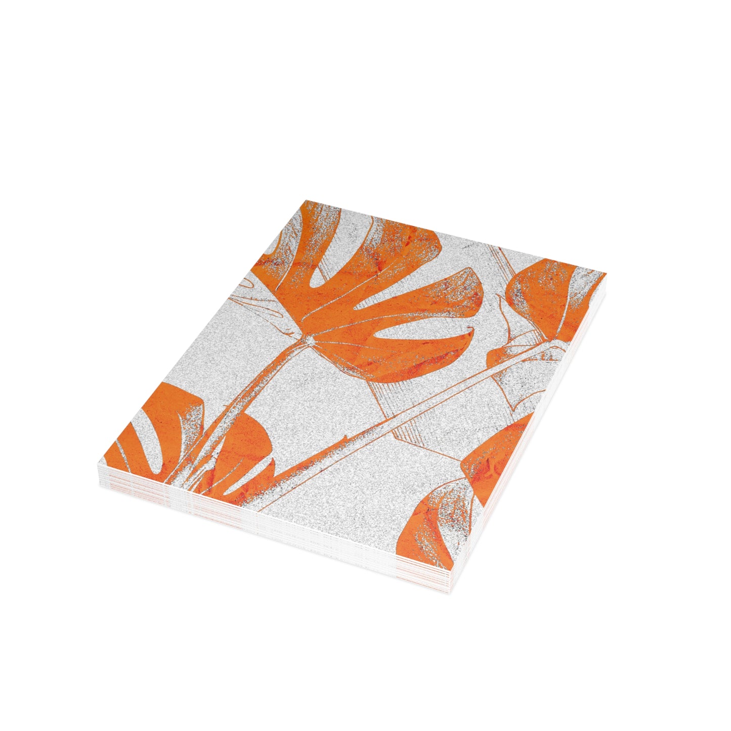 Monstera Leaf Tangerine Postcards