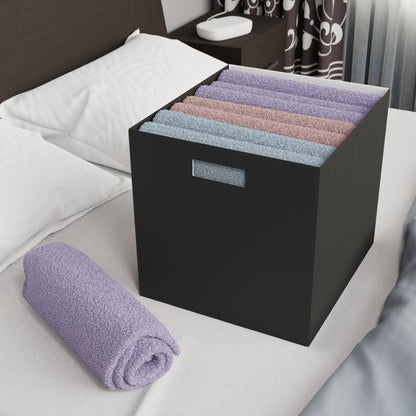 Black Felt Storage Box Foldable Organizer Bin Home Storage Basket