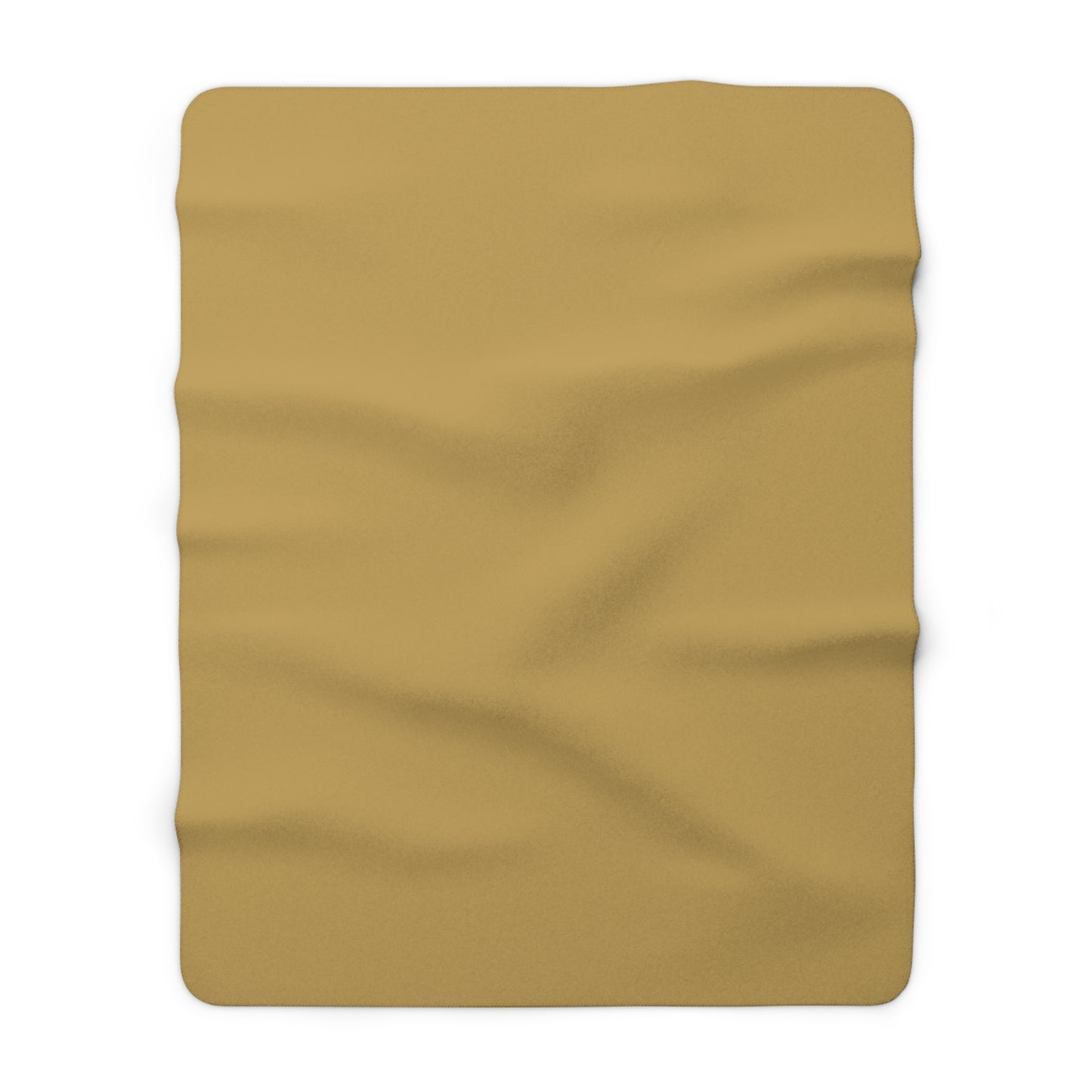 Muted Gold Sherpa Fleece Blanket Cozy Plush Throw 3 Sizes Soft Warm Blanket