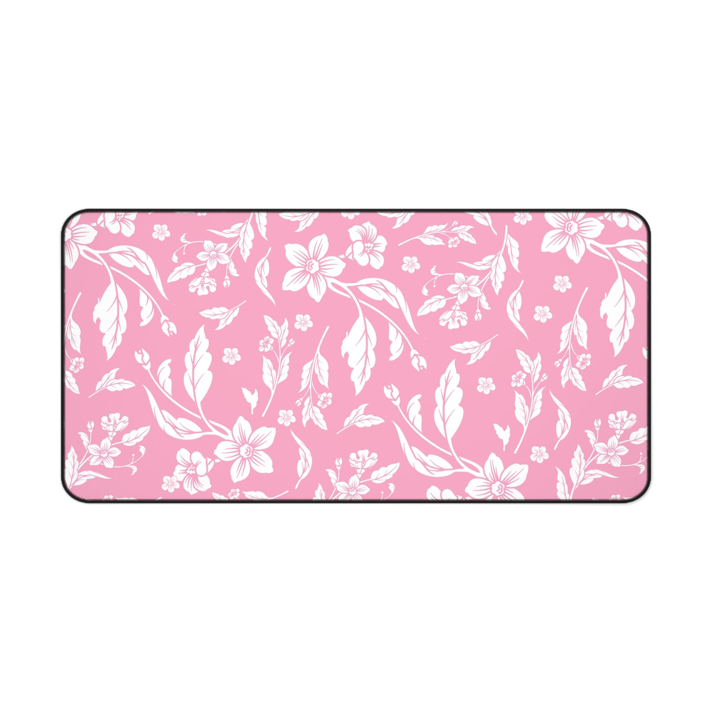 Light Pink Floral Desk Pad (12x18, 12x22 or 16x32)