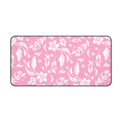 Light Pink Floral Desk Pad (12x18, 12x22 or 16x32)