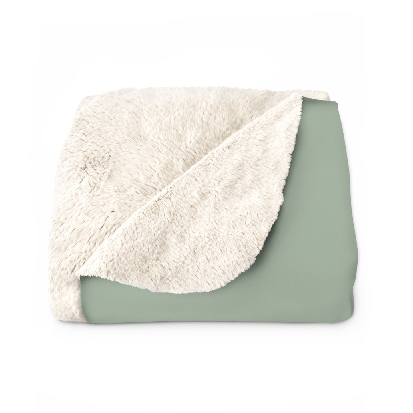 Sage Sherpa Fleece Blanket Cozy Plush Throw 3 Sizes Soft Warm Blanket
