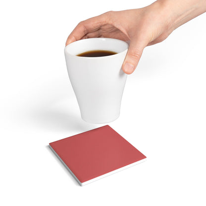 Red Autumns Ceramic Coaster Round or Square | Coordinated Collection