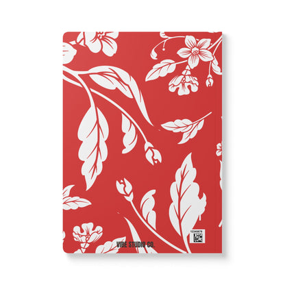 True Red Floral A5 Lined Journal Coordinated Collection