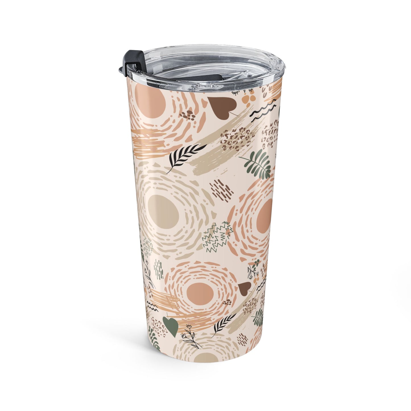 Neutral Flow Tumbler Abstract Botanical 20oz Tumbler Insulated Travel Mug
