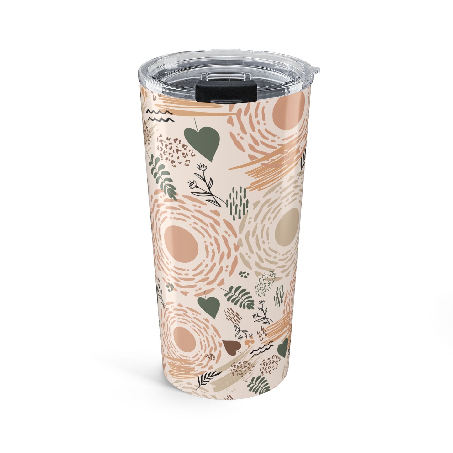 Neutral Flow Tumbler Abstract Botanical 20oz Tumbler Insulated Travel Mug