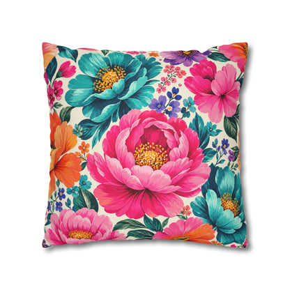 Dreamy Floral Square Pillowcase 18 x 18 Floral Pillow Cover