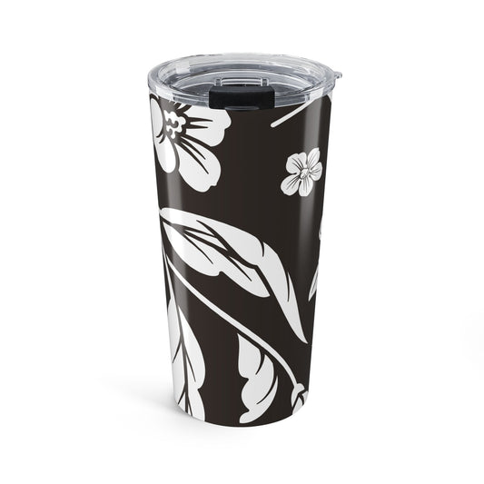 Muted Charcoal Floral 20oz Stainless Steel Tumbler | Coordinated Collection