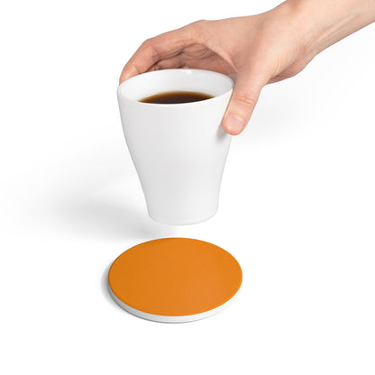 Tangerine Ceramic Coaster Round or Square | Coordinated Collection