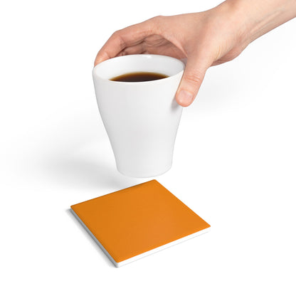 Tangerine Ceramic Coaster Round or Square | Coordinated Collection