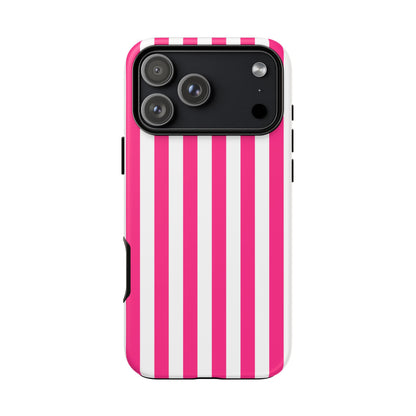 Pink Stripe Tough Phone Case for iphone or Samsung