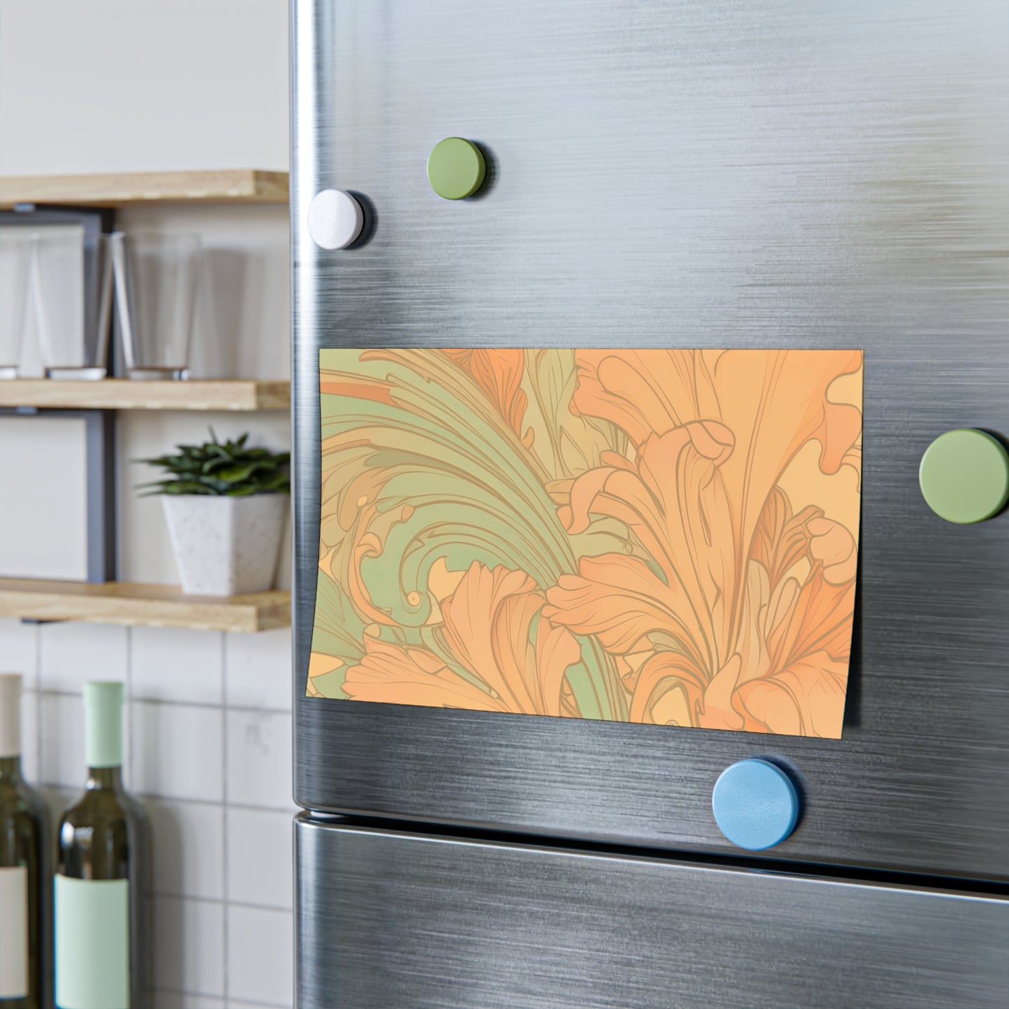 Coral Flourish Sticky Notes Floral Post It Notes (7 Sizes)