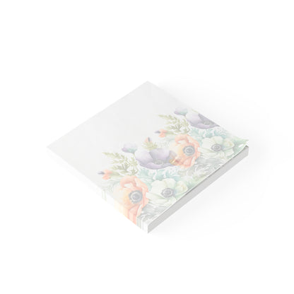 Decorated Floral Sticky Notes Botanical Floral Post It Notes (7 Sizes)
