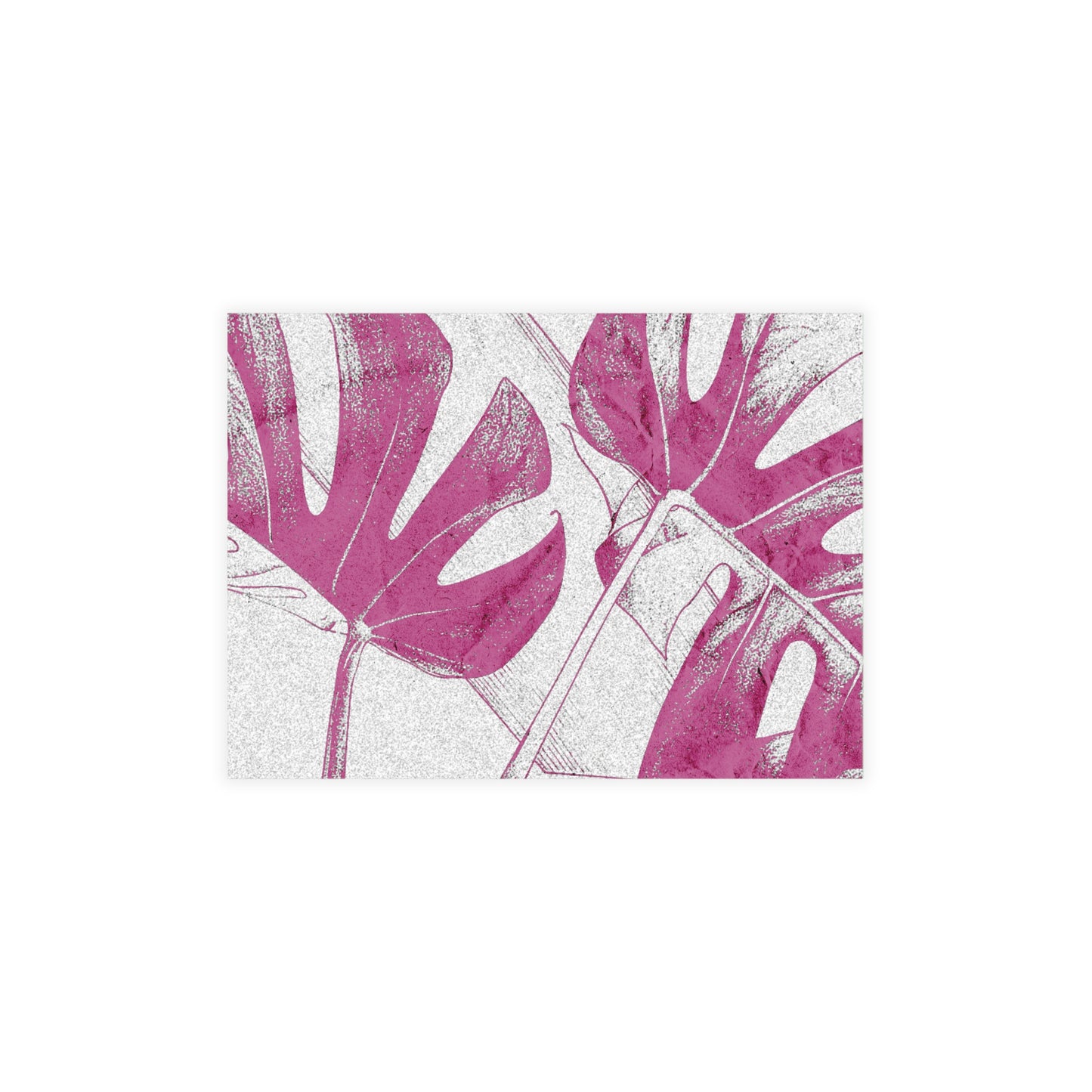 Monstera Leaf Lilac Wine Postcards
