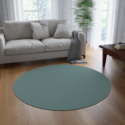 Dusty Blue Coordinated Round Rug 60 Inch Floor Rug Minimal Home Decor Living Room Rug