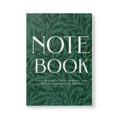 Leaf Green Leaves A5 Lined Journal Minimal Botanical Notebook | Coordinated Collection