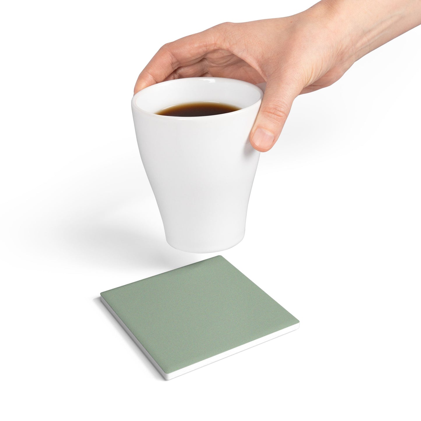 Sage Ceramic Coaster Round or Square | Coordinated Collection