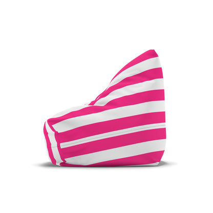 Pink Stripe Bean Bag Chair Cover Pink and White Striped Lounge Chair Cover