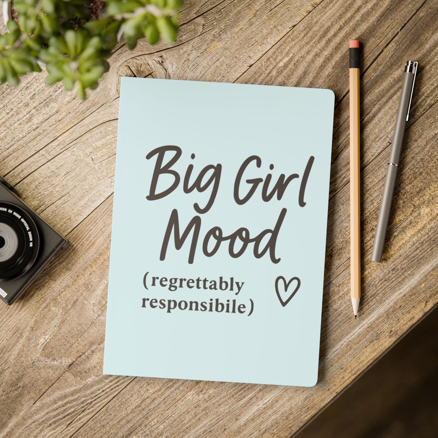 Ocean Blue Big Girl Mood A5 Lined Journal