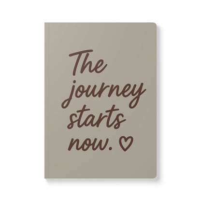Warm Stone The Journey Starts Now A5 Lined Journal