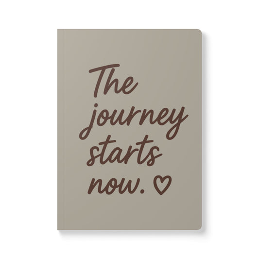 Warm Stone The Journey Starts Now A5 Lined Journal