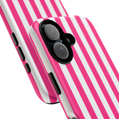 Pink Stripe Tough Phone Case for iphone or Samsung