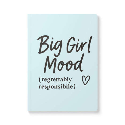 Ocean Blue Big Girl Mood A5 Lined Journal