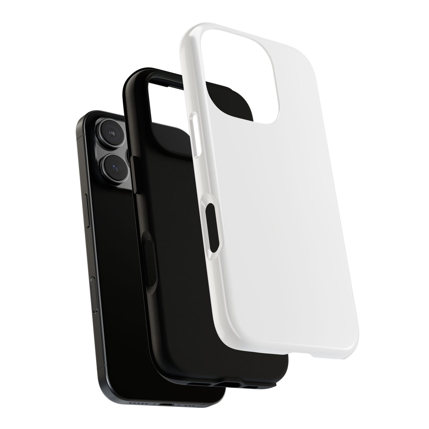 White Tough Cell Phone Case Matte or Glossy Protective Case iPhone Samsung