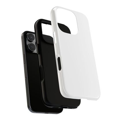 White Tough Cell Phone Case Matte or Glossy Protective Case iPhone Samsung