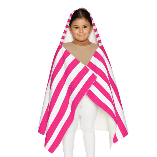 Pink Stripe Baby/Kid Hooded Towel Pink Bath Towel