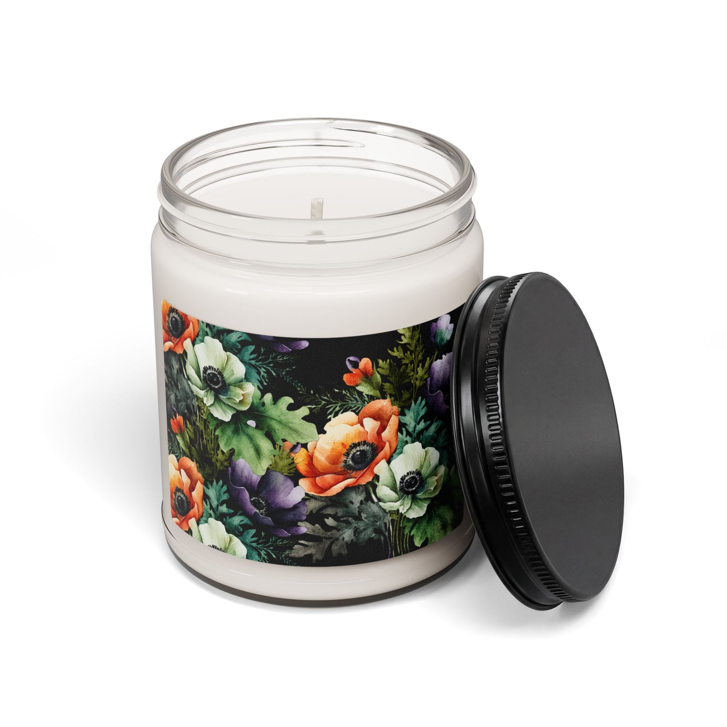 Decorated Floral 9 oz Candle Botanical Floral Soy Candle