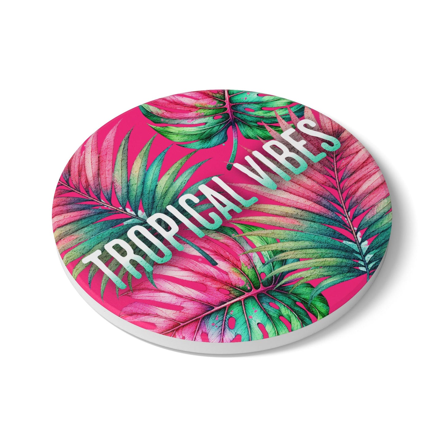 Tropical Vibes Ceramic Coaster